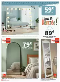 Catalogue Conforama page 8: Miroir baroque €89,00, Topi quality core imit blanc €1,29