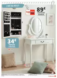 Catalogue Conforama page 9: Monroe - coiffeuse €89,00, Armoire a bijoux €34,00