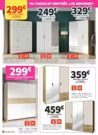 Catalogue Conforama page 11: Chêne - armoire 3 portes + 2 tiroirs €249,00, Armoire 4 portes + 2 tiroirs €329,00