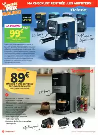 Catalogue Conforama page 12: Ariete - machine a cafe expresso €99,00, Techwood - machine a cafe expresso tca 026n €89,00