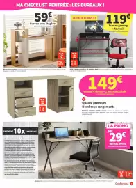 Catalogue Conforama page 19: Chêne - bureau avec étagères €59,00, Chêne - qualité premium rangements €149,00