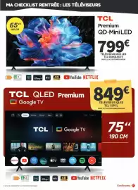 Catalogue Conforama page 20: Tcl - televiseur mini led tc 6 gsm oledds €799,00, Tcl - téléviseur qled €849,00