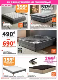 Catalogue Conforama page 23: Matelas intégré + sommier €579,00, Complet - pack €490,00