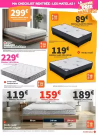 Catalogue Conforama page 26: Matelas 160x200cm €189,00, Matelas 140x190cm €159,00