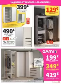 Catalogue Conforama page 28: Caisson 2 portes €429,00, Kit dressing + rideau €129,00