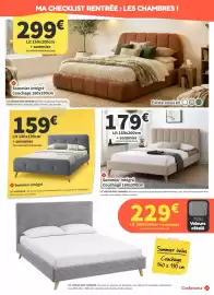 Catalogue Conforama page 29: Sommier truckère 140 x 190 cm €229,00, Lit 140x190cm + sommier €159,00