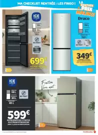 Catalogue Conforama page 32: Draco combinaison réfrigérateur congélateur €349,00, ICESTREAM RÉFRIGÉRATEUR 2 PORTES €599,00