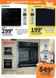 Catalogue Conforama page 41: DAEWOO PLAQUE VITROCÉRAMIQUE €199,00, SAMSUNG PLAQUE INDUCTION €299,00