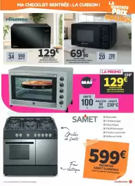 Catalogue Conforama page 45: Hisense MICRO-ONDES €129,00, SAMET GAZINIÈRE €599,00