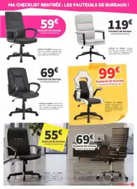 Catalogue Conforama page 5: Fauteuil de bureau €99,00, Fauteuil de bureau €55,00