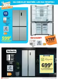 Catalogue Conforama page 54: ICESTREAM REFRIGERATEUR MULTI PORTE €599,00, SHARP COMBINE 4 PORTES €1.799,00