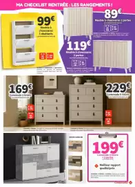 Catalogue Conforama page 58: Meuble à chaussures 3 abattants €99,00, Meuble à chaussures 3 portes €119,00