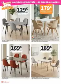 Catalogue Conforama page 9: Pack table + 4 chaises €179,00