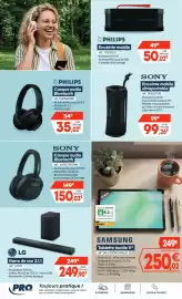 Catalogue Pro&Cie page 8: PHILIPS Enceinte mobile €49,00, LG Barre de son 3.1.1 €249,90