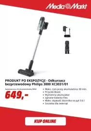 Media Markt gazetka Strona 3: Odkurzacz bezprzewodowy Philips 3000 XC3031/01 po ekspozycji €649,00