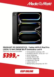 Media Markt gazetka Strona 9: Tablet Apple iPad Pro (2024) 13 M4 256GB Wi-Fi gwiezdna czerń powystawowy €5.399,00