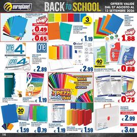 Volantino Europlanet Casa Pagina 16: BeSmart quaderno cartonato €2,99, One Color blocco da disegno €2,89