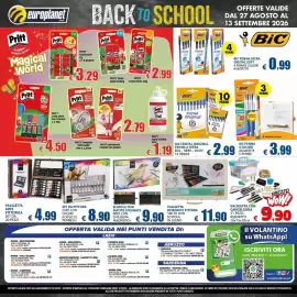 Volantino Europlanet Casa Pagina 14: Valigetta con cancelleria €9,90, Bic Cristal Original Penna a sfera €2,99