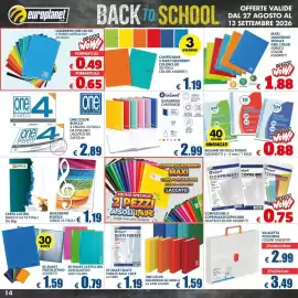 Volantino Europlanet Casa Pagina 16: BeSmart quaderno cartonato €2,99, One Color blocco da disegno €2,89