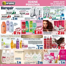 Volantino Europlanet Casa Pagina 2: Bilba hair style €1,99, Vitalcare crema colorante €2,99