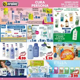 Volantino Europlanet Casa Pagina 4: Nivea crema corpo assortiti €4,99, Venus crema corpo idratante nutriente €1,99