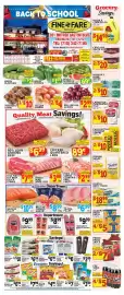 Fine Fare circular week 34 Page 1: Allegro pasta pasta macaroni shells €1,25, C & C soda cola €5,00