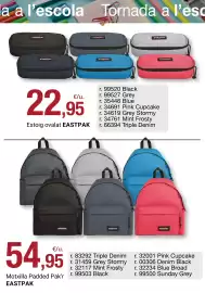 Folleto BonpreuEsclat Página 18: Eastpak motxilla padded pak'r €54,95, EASTPAK Estoig ovalat €22,95