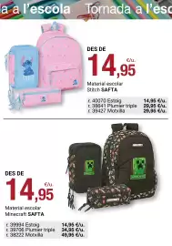 Folleto BonpreuEsclat Página 20: Minecraft SAFTA €14,95, Stitch SAFTA Material escolar €14,95