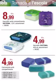 Folleto BonpreuEsclat Página 27: Carmanyola amb compartiments €4,99, Sistema hermètic amb compartiments €8,99