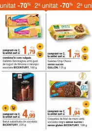 Folleto BonpreuEsclat Página 38: Gullón galetes chip choco sense sucre €1,75, Bicentury galletas devoragras €1,79