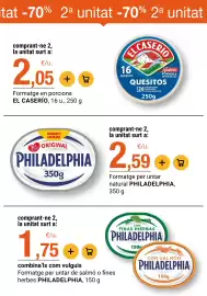 Folleto BonpreuEsclat Página 47: Philadelphia formatge per untar de salmó o fines herbes €1,75