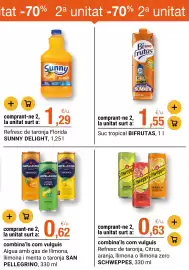 Folleto BonpreuEsclat Página 53: Schweppes refresc de taronja citrus aranja llimona o llimona zero €0,63