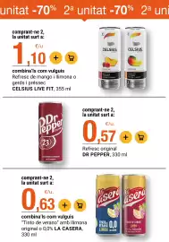 Folleto BonpreuEsclat Página 54: La Casera Tinto de verano Limón €0,63, Celsius live fit €1,10