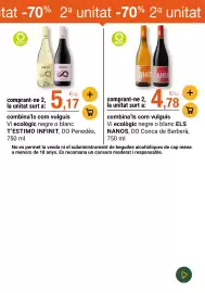 Folleto BonpreuEsclat Página 57: Els nanos vi ecologique €4,78, T'ESTIMO INFINIT €5,17