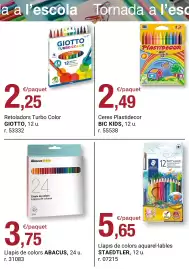 Folleto BonpreuEsclat Página 6: Ceres Plastidecor BIC KIDS €2,49, Staedtler lapis de colors aquarellables €5,65