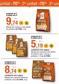 Folleto BonpreuEsclat Página 64: Ultima menjar per a gossos mini adults de pollastre €9,74