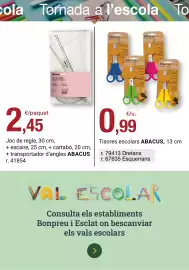 Folleto BonpreuEsclat Página 7: Abacus joc de regles €2,45, Abacus tisores escolars €0,99