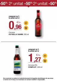 Folleto BonpreuEsclat Página 75: Complot ipa €1,27, Estrella Damm €0,96