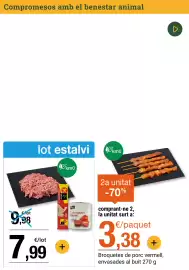 Folleto BonpreuEsclat Página 84: Gallo spaghetti n3 €7,99, Broquetes de porc vermell €3,38