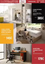 Catálogo Atrapamuebles Página 10: Spylo cama estudio €385,00, Tezaur escritorio gaming 212 €179,00
