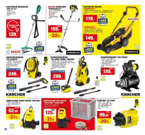 Hubo folder Pagina 15: Dompelpomp zuiver water sp9.000 €62,99, Benzine bosmaaier powxg30412 €159,00