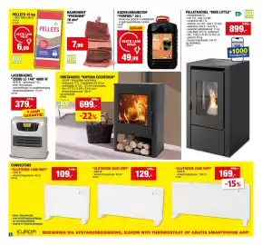 Hubo folder Pagina 2: Kachelbrandstof Forfuel €49,99, Pellets €6,99