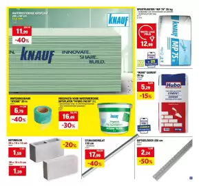 Hubo folder Pagina 6: Voegpasta voor hydro gipsplaten hydro pasta €16,49, Spuitpleister mp 75 €12,99