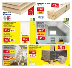 Hubo folder Pagina 8: Ruw vurenhout €1,99, Laminaat classic €21,46