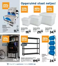 GAMMA folder Pagina 24: Gamma verhuis/bewaardoos €11,24, Handson krattenrek €24,99