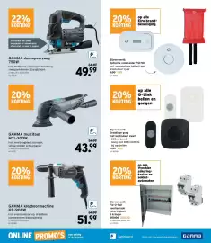 GAMMA folder Pagina 33: Gamma multitool €43,99, Gamma decoupeerzaag €49,99