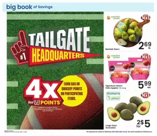 Safeway weekly ad Page 14: Signature Select Gala Apples €5,99, Superfresh Growers Bartlett Pears €2,69