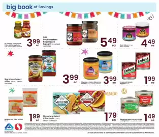 Safeway weekly ad Page 17: Embasa chipotle peppers €1,99, Signature Select Salsa Con Queso €3,99