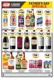 IGA Liquor catalogue Page 2: Jameson Irish Whiskey or Maker's Mark Bourbon Whisky €80,00