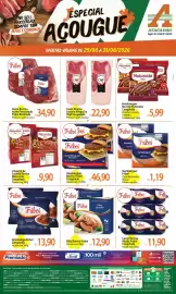 Folheto Atacadão semana 35 Página 1: Friboi - almondega congelada €13,90, Friboi - carne bovina acém porcionado €34,90